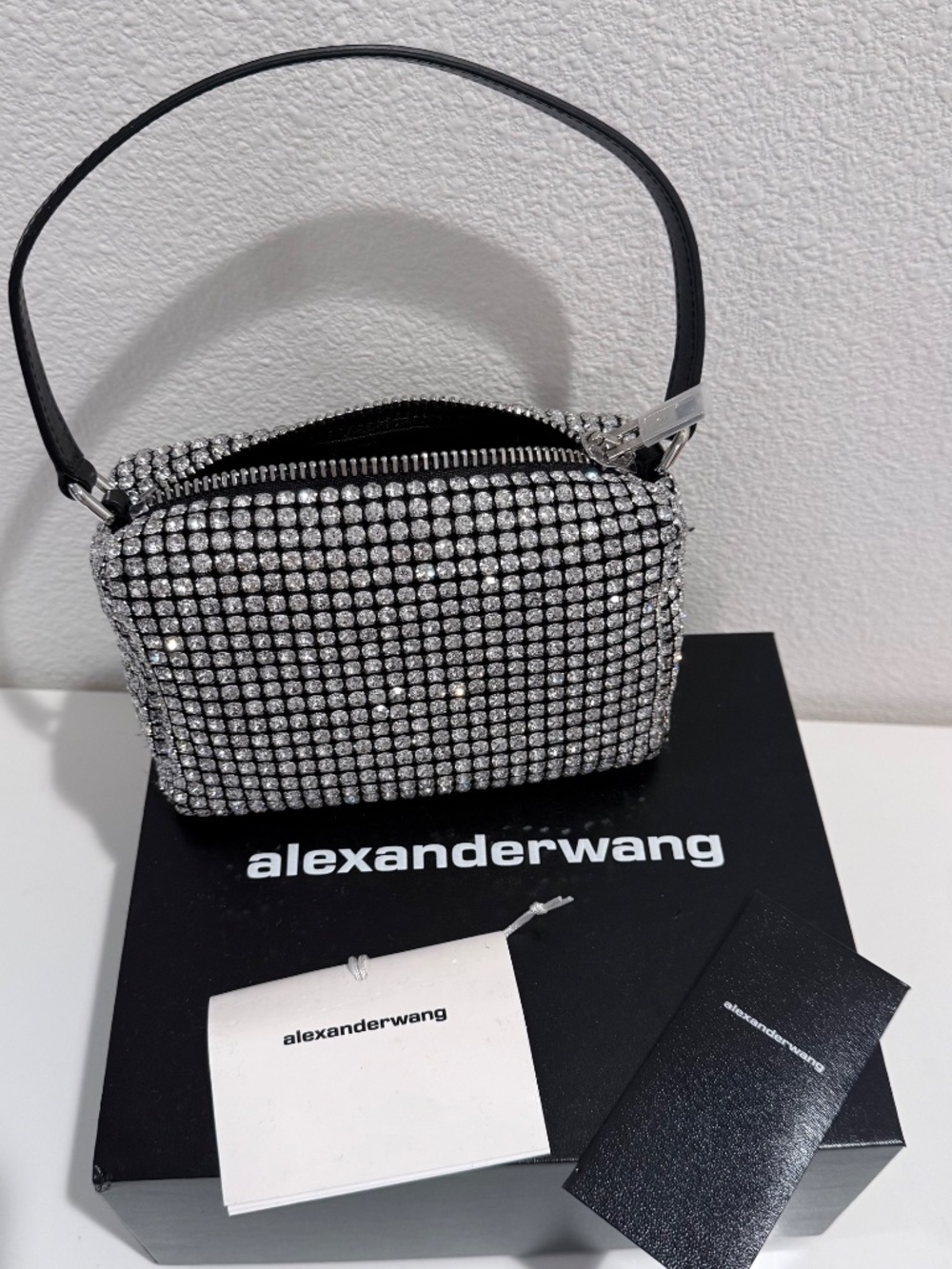 🚫 Sold 🚫 Alexander Wang Rhinestone Mini Bag ✨ Like New ✨ Full Set
